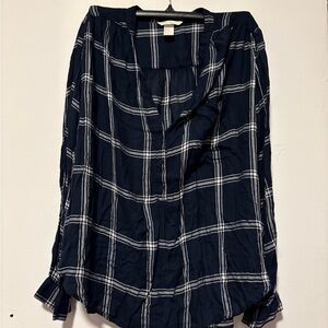 H&M Navy Blue Striped Shirt